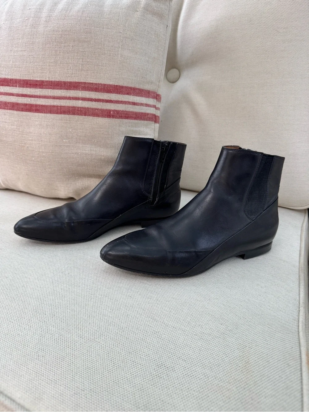 Balenciaga Women's Black Leather Chelsea Ankle Boots